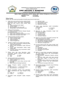 UAS TIK Kelas VIII 2024 2025 PDF