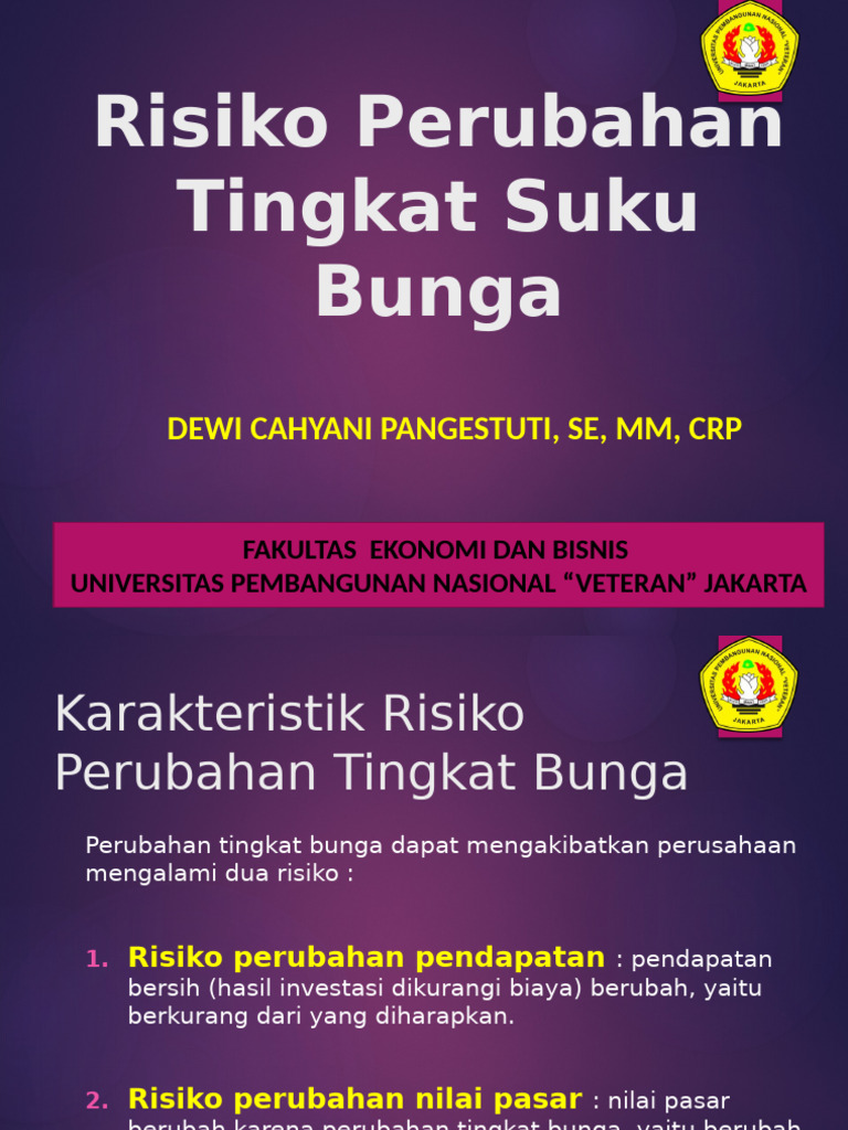 Risiko Perubahan Suku Bunga dan Dampaknya PDF