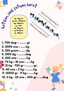 Soal Matematika Satuan berat kelas 3 SD Gambar selamat hari ibu