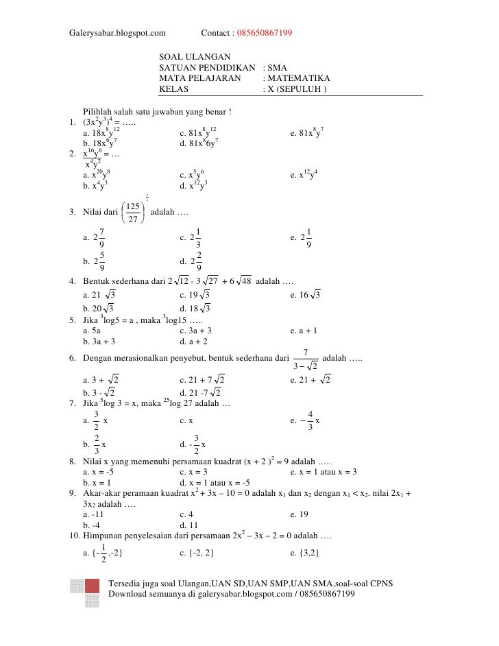 5 Fakta Mengejutkan Soal Matematika Kelas X Semester 1 yang Selama Ini Salah Dipahami