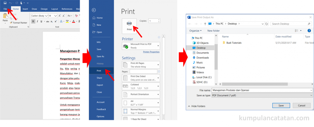 Cara Mengubah File Word menjadi PDF Konversi Word ke PDF