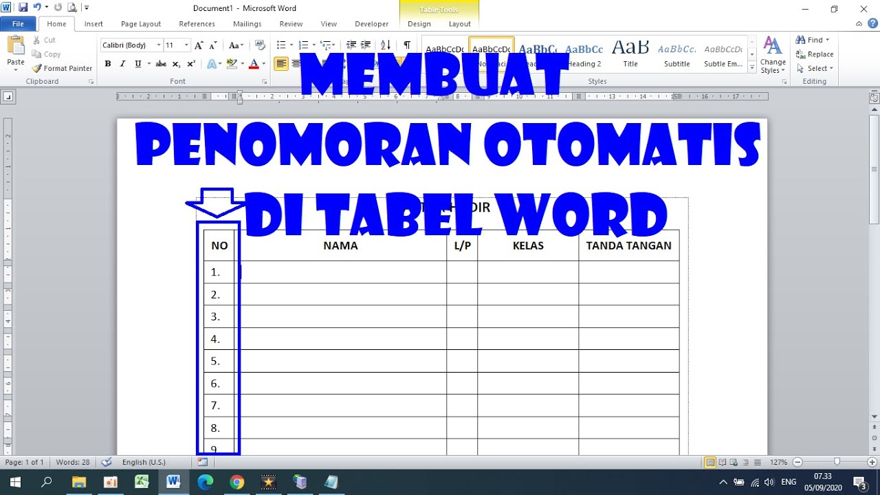 Cara Membuat Penomoran Rumus Di Word Gini Caranya Photos Riset - Free