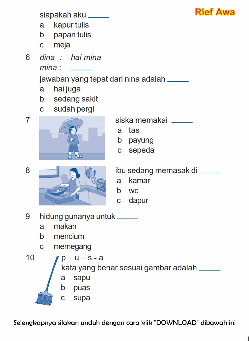 Soal Uts Bahasa Indonesia Kelas 1 Sd - Piffle me Soal Uts Bahasa Indonesia Kelas 1 Sd - Piffle me