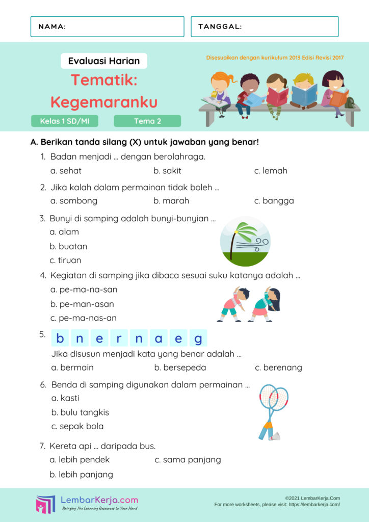 5 Rahasia Nilai Sempurna Soal Ulangan Harian Kelas 2 Tema 5 Subtema 2 yang Wajib Tahu