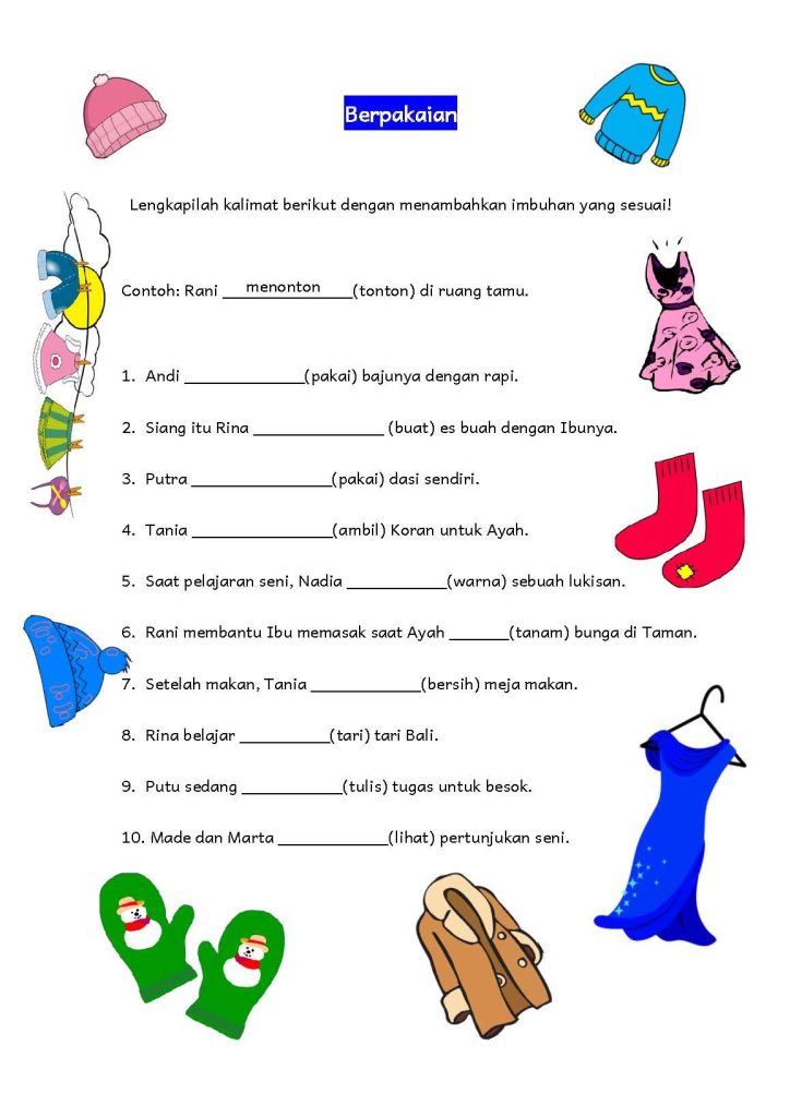 5 Rahasia Sukses Belajar Soal Bahasa Inggris Kelas 2 SD Clothes Agar Cepat Hafal