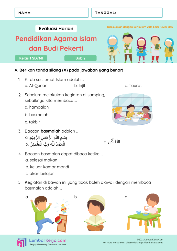 5 Soal PAI SD Kelas 1 yang Sering Bikin Bingung Orang Tua, Ternyata Begini Jawabannya