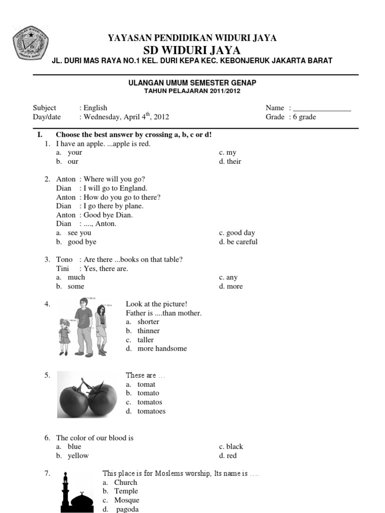 Soal Uts Bahasa Indonesia Kelas 5 Semester 1 Dalchaebi