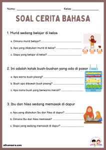 Lembar Kerja Soal Cerita Sederhana - alhumaera Cerita sederhana