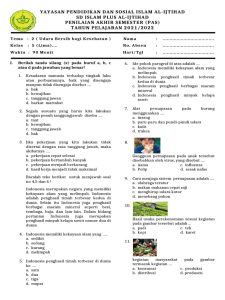 Soal PAS Kelas 5 Udara Bersih dan Kesehatan PDF