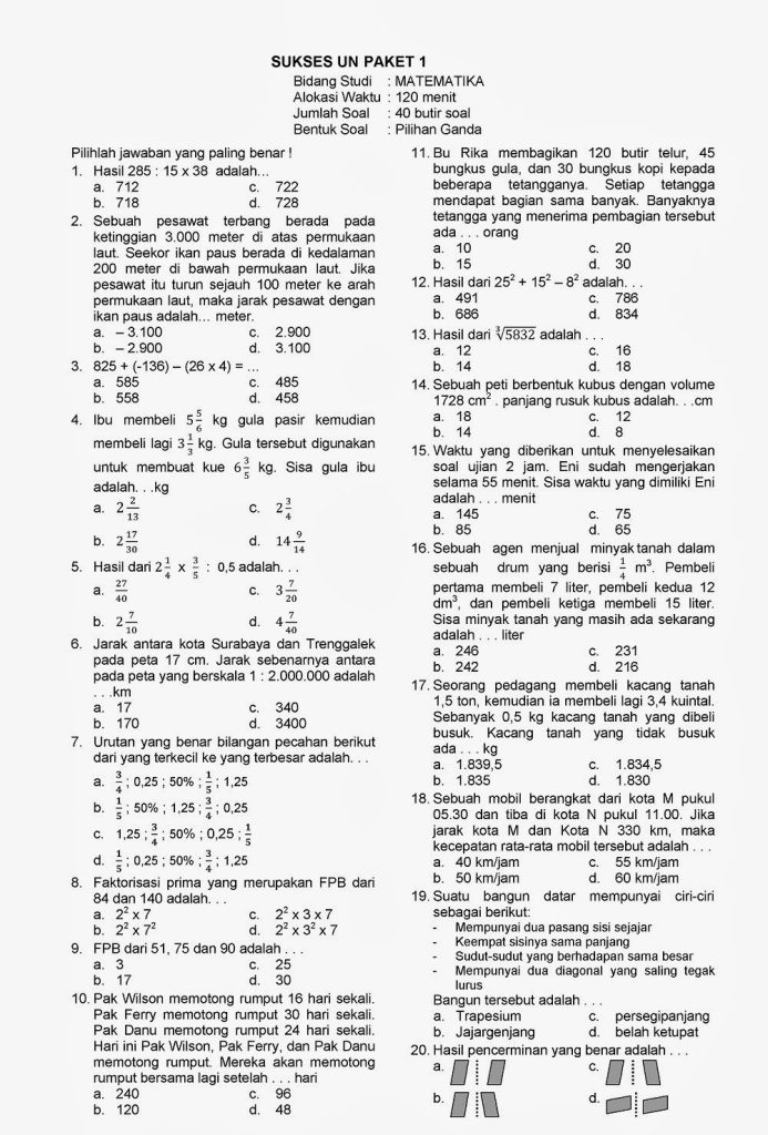 7 Rahasia Soal Soal Matematika Kelas 6 Semester 1 yang Jarang Diketahui Guru dan Orang Tua