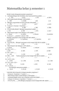 Soal Matematika Kelas 3 SD Semester 1 Fotos Fichas de matemáticas