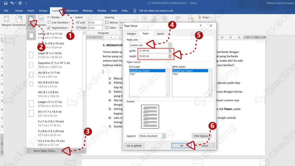 Ini 7 Langkah-Langkah Untuk Mengubah Kertas Microsoft Word 2016 Agar Bisa Print 4 Foto dalam 1 Halaman
