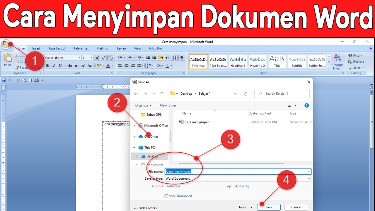 Cara Menyimpan Dokumen Microsoft Word Dengan Gambar Wikihow - Free Word