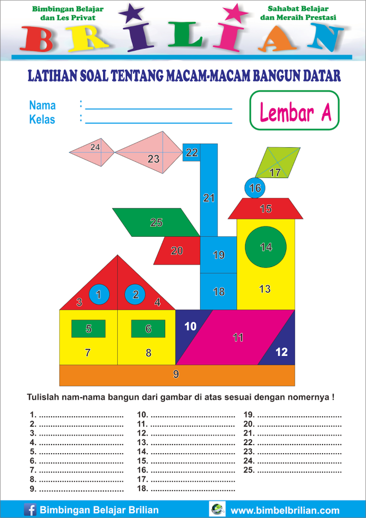 Lembar Kerja Soal Bangun Datar Kelas 1 Siap Cetak, Ternyata Ini Rahasia Bikin Anak Langsung Paham