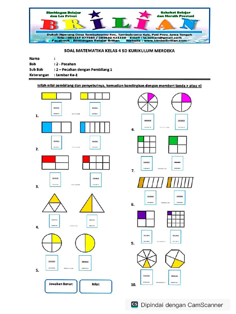 Rahasia Cepat Jawab Soal Pecahan Kelas 4 K 13 Agar Nilai Matematika Langsung Melejit