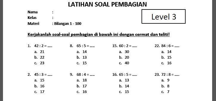 Terbukti! 7 Soal Bagi Bagi Kelas 3 yang Jarang Diketahui Bantu Anak Menguasai Matematika