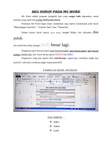 Pengaturan Huruf di MS Word PDF