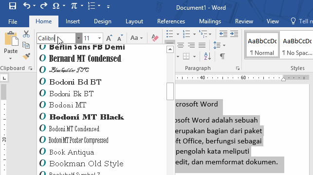 Cara Mengatur Jenis Ukuran Dan Warna Huruf Font Pada Microsoft - Free