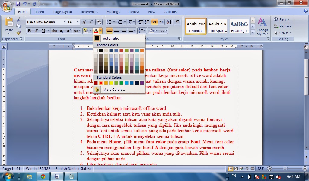 Ternyata Semudah Ini Cara Mengubah Warna Caption di Word Tanpa Ribet, Wajib Tahu Sebelum Terlambat