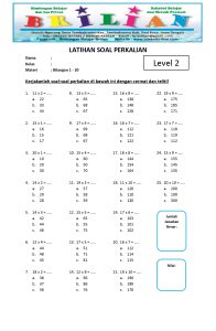 Soal Matematika Kelas 2 Sd Semester 1 Perkalian Dan Pembagian - Piffle me